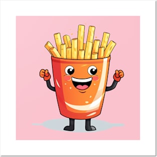 Cute French Fries T-Shirt Posters and Art